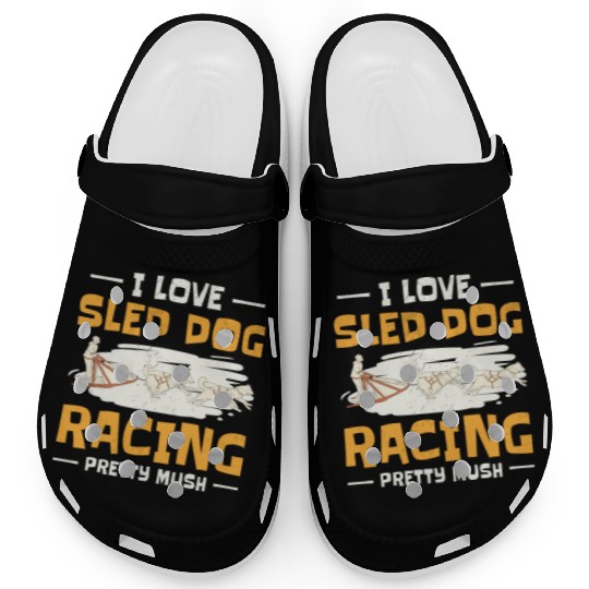 Husky Sledding Sled Dog Racing Alaskan Racers Clogs