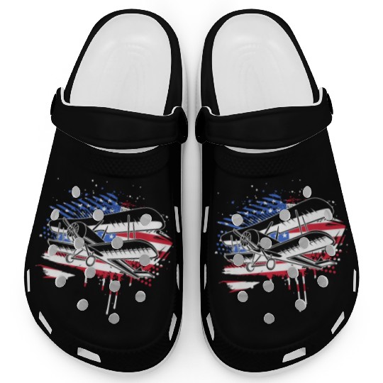 Aerial Application American Flag Crop Duster Clogs