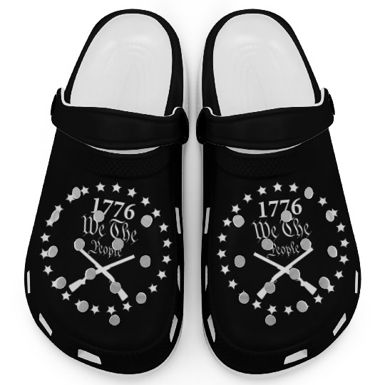 1776 We The People Patriotic American Constitution Clogs
