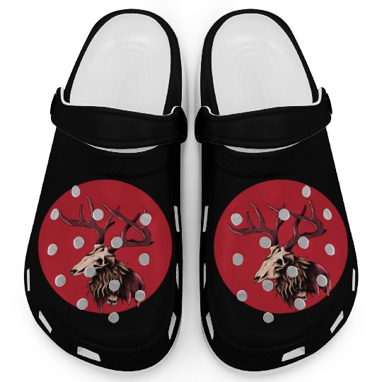 Deer Monster with Moon Illustration 20650292 106 Clogs
