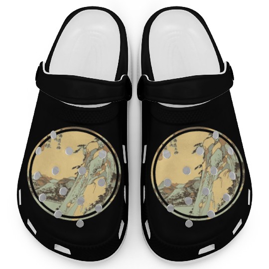 Japanese mountain painting Clogs