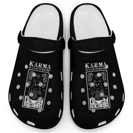 Karma is a Cat Purring in My Lap Witchcraft Tarot Clogs