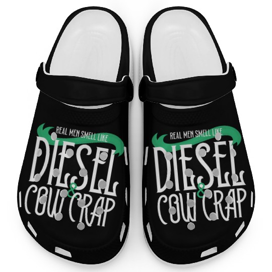 Diesel Cow Crap Funny Farmer Farming Clogs