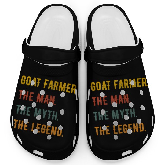 Goat Farmer Man Myth The Legend Clogs