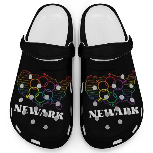 Newark Pride Month Pride Flag LGBT Community LGBTQ Clogs
