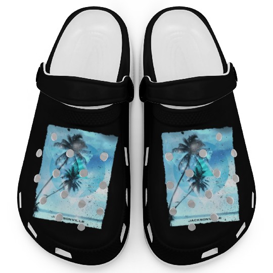 Artistic Jacksonville Florida Palm Tree Vacation Clogs