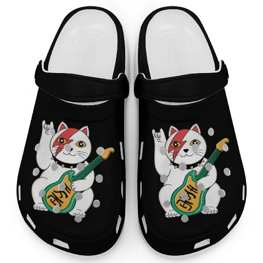 Lucky Cat Guitar Guitarist Clogs