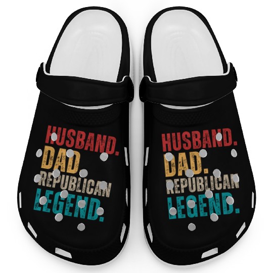 Husband Dad Republican Legend Republican Supporter Clogs