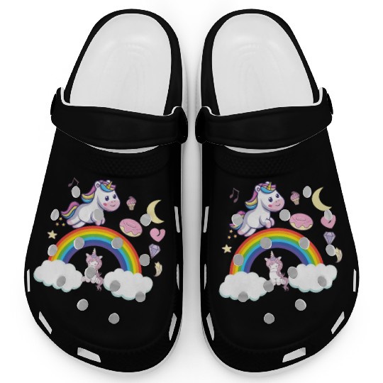 unicorn rainbow Clogs