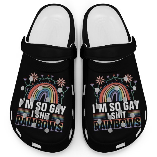Gay Rights Rainbow Pride Month LGBTQ Gay Pride Clogs