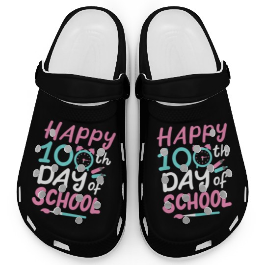 100th Day Of School Teacher Student Clogs