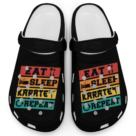 Karate Belt Eat Sleep Karate Repeat Clogs