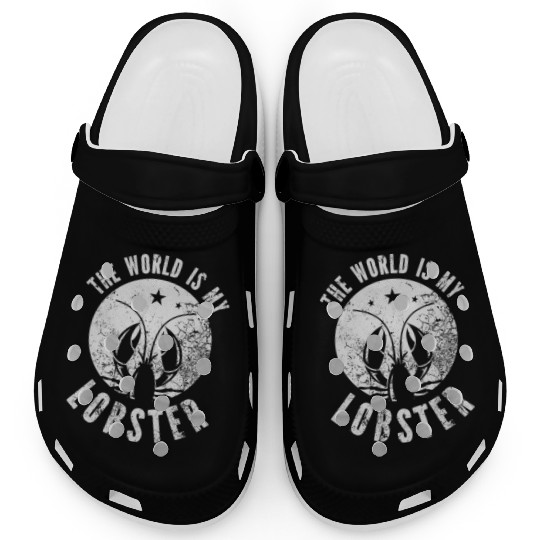 The World Is My Lobster Funny Vintage Graphic Clogs