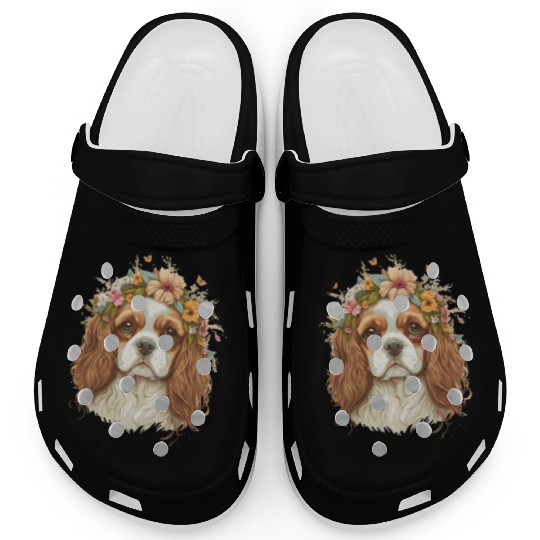 Cavalier King Charles Spaniel Flower Crown Dog Flo Clogs