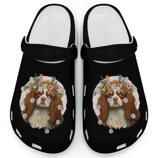 Cavalier King Charles Spaniel Flower Crown Pet Dog Clogs