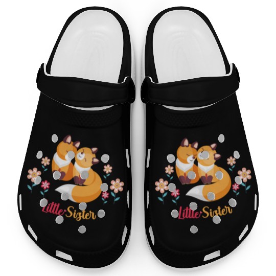 Cute Fox Siblings Gift for Little Sister Clogs