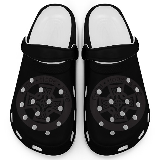 Timeless Celtic Cross With Celtic Knots Faith Clogs