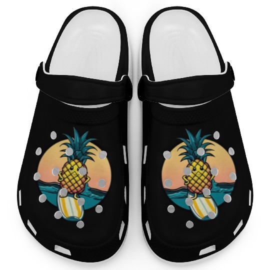 Kawaii pineapple on at sunset Clogs