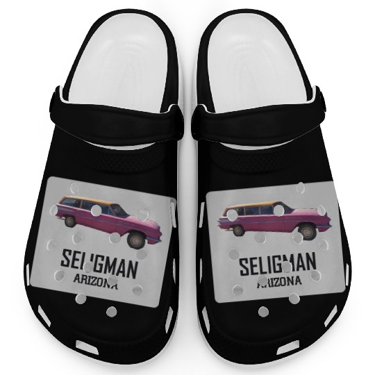 Old car city of Seligman in Arizonna, US Route 66 Clogs