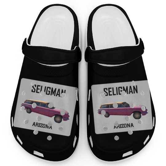 Old car city of Seligman in Arizonna, US Route 66 Clogs