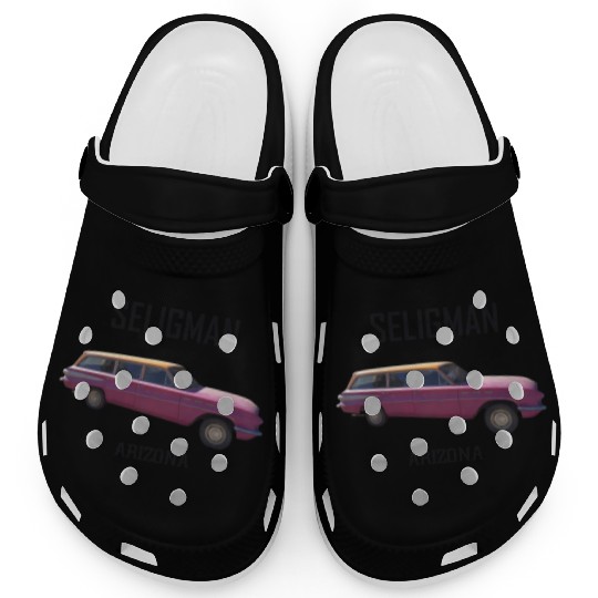 Old car city of Seligman in Arizonna, US Route 66 Clogs