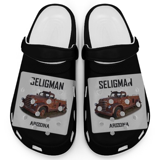 Old car city of Seligman in Arizonna, US Route 66 Clogs