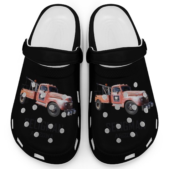 Old car city of Seligman in Arizonna, US Route 66 Clogs