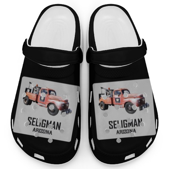 Old car city of Seligman in Arizonna, US Route 66 Clogs