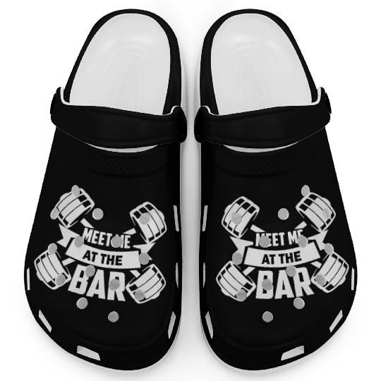 Meet Me At The Bar Funny Gym Workout Gift Clogs