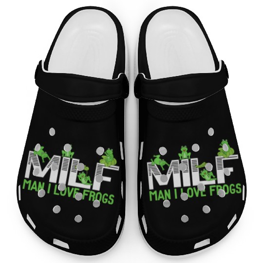 Man I Love Frogs Tadpole Amphibian Herpetologist Clogs