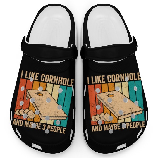 Funny Cornhole Retro Clogs