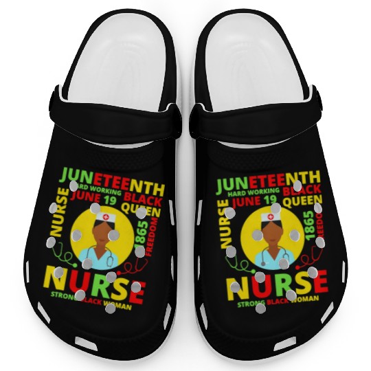 Juneteenth Black Nurse Costume Melanin Black Clogs