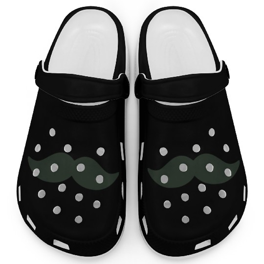 dark green mustache black man november bike Clogs