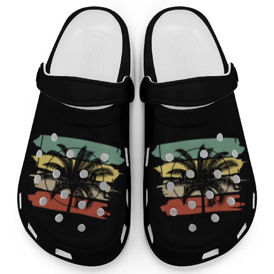 Jalisco Mexico Palm Tree Retro Artistic Clogs