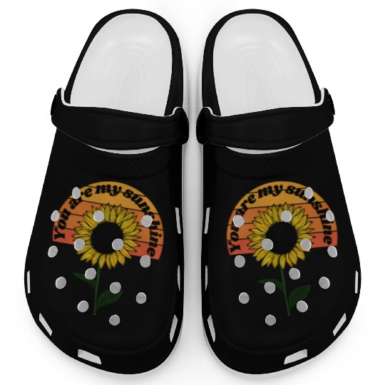 You are my sunshine - Flowers Positivity Design Clogs