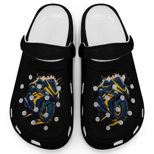 Illustration sport motorcycle Clogs