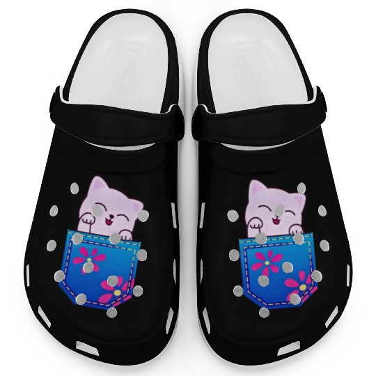 Cat in the pocket Clogs