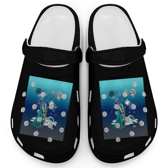 Zodiac sign Aquarius in the unique version Graphic Clogs