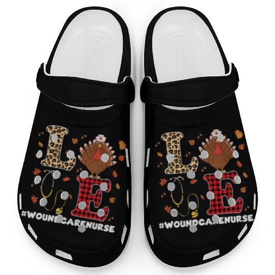 Great Wound Care Nurse Thanksgiving Design Clogs