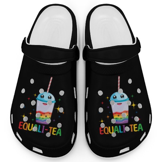 Equality Tea Gay LGBTQ Rainbow LGBT Pride Month Clogs