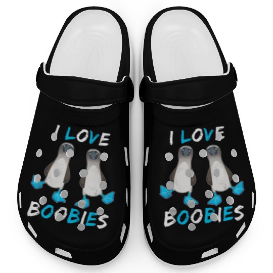 I Love Boobies Funny Booby Bird Clogs