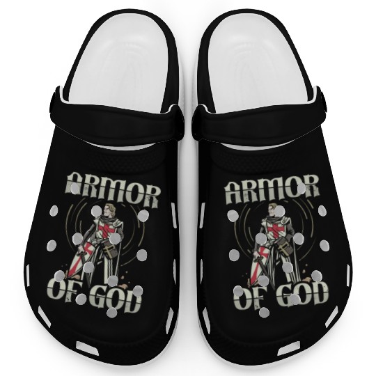 Armor of God Templar Knight Christian Faith Jesus Clogs