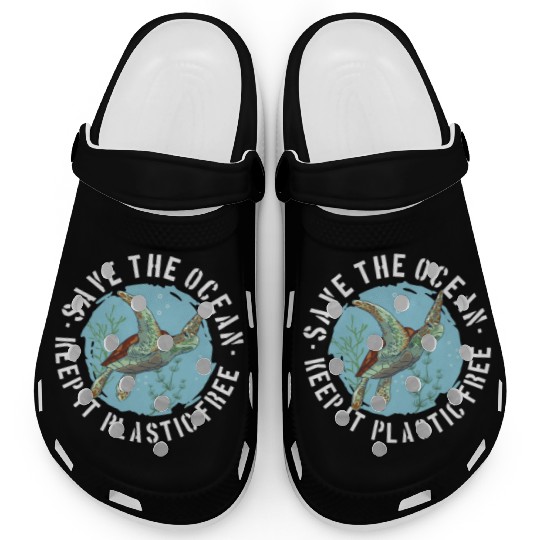 Save The Ocean Keep It Plastic Free Clogs