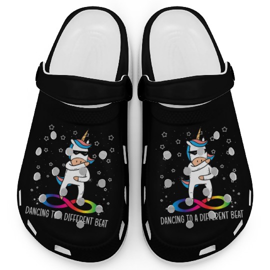 Dancing To A Different Beat Neurodiversity Unicorn Clogs