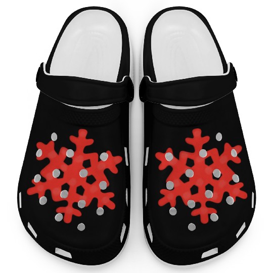 Red Snowflake Clogs