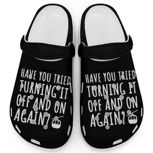 Funny Ski Lift Mechanic Costume Clogs