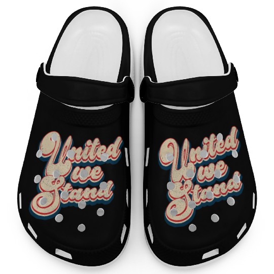 Vintage Classic United We Stand Patriotic 4th of J Clogs