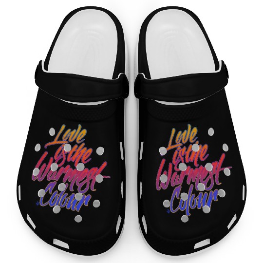 Love is the Warmest color | graffiti style Art Clogs