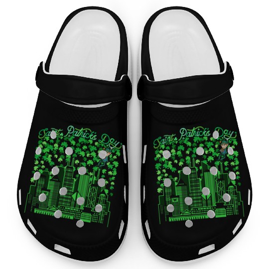 Chicago Illinois Saint Patricks Day Clogs