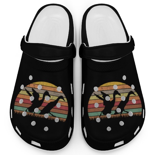 Indian Runner Duck Retro Bottle Vintage Clogs